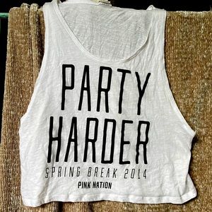 PINK by VS | Y2K Spring Break Muscle Cropped Tank